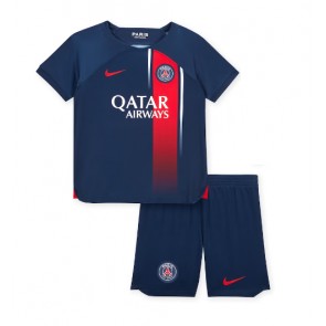 Paris Saint-Germain Dětské Domácí dres komplet 2023-24 Krátký Rukáv (+ trenýrky)